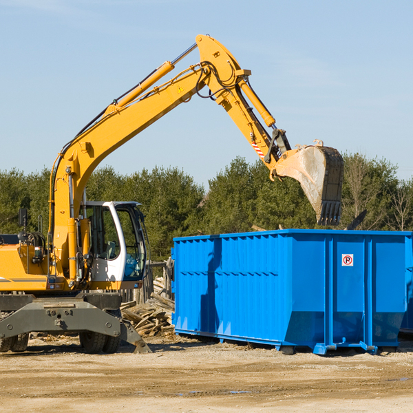 what size residential dumpster rentals are available in Wilmerding Pennsylvania